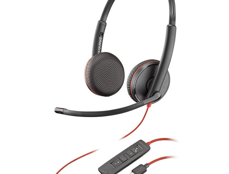Plantronics/Poly Blackwire C3225 Stereo UC USB-A Headset with 3.5mm